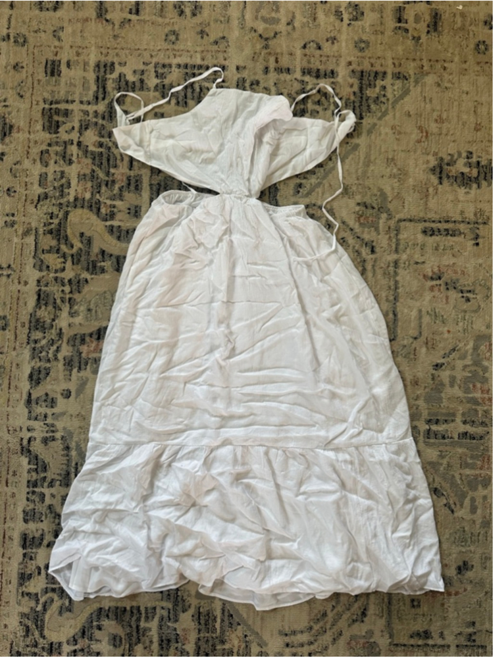 NWT Abercrombie & Fitch White Cutout Maxi Dress XL
